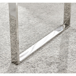 Furniturebox Havana Clear Glass and Chrome Coffee Table - Size: 120 x 60 x 46cm - Silver - Wilko - thumbnail 5