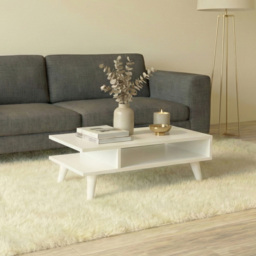 Decortie Titus Open Shelf White Coffee Table - Size: 80 x 32.4 x 450cm - Wilko - thumbnail 5
