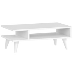 Decortie Titus Open Shelf White Coffee Table - Size: 80 x 32.4 x 450cm - Wilko - thumbnail 3