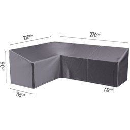 Platinum AeroCover Right L Shape Outdoor Sofa Cover 90 x 270 x 210cm - Size: 90 x 90 x 90cm - Grey - Wilko - thumbnail 7