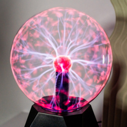ValueLights Pixo Retro Plasma Touch Globe Ball Lamp - Size: 23.5 x 12.1 x 12.1cm - White - Wilko - thumbnail 4