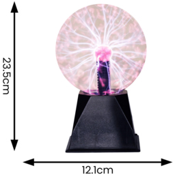ValueLights Pixo Retro Plasma Touch Globe Ball Lamp - Size: 23.5 x 12.1 x 12.1cm - White - Wilko - thumbnail 5