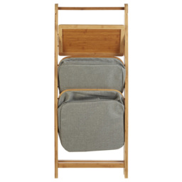 Premier Housewares Carrick 3 Tier Storage Unit - Size: 45 x 34 x 109cm - Grey - Wilko - thumbnail 5