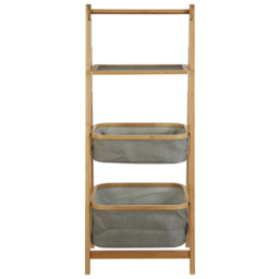 Premier Housewares Carrick 3 Tier Storage Unit - Size: 45 x 34 x 109cm - Grey - Wilko - thumbnail 3