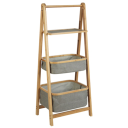 Premier Housewares Carrick 3 Tier Storage Unit - Size: 45 x 34 x 109cm - Grey - Wilko - thumbnail 1