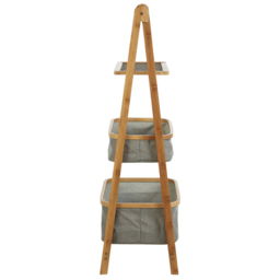 Premier Housewares Carrick 3 Tier Storage Unit - Size: 45 x 34 x 109cm - Grey - Wilko - thumbnail 4