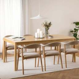 Florence Atlantic 8 Seater Dining Table Oak - Brown - Furniture To Go - Wilko