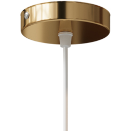 Living and Home Gold Iron Spherical Clear Glass Shade E27 Pendant Light - Size: 130 x 13 x 13cm - Wilko - thumbnail 6