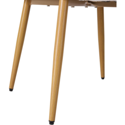 Living and Home Set of 2 Teddy Fleece Dining Chair - White + Natural - Wilko - thumbnail 7