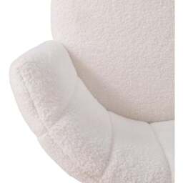 Living and Home Set of 2 Teddy Fleece Dining Chair - White + Natural - Wilko - thumbnail 4