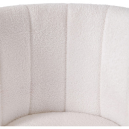 Living and Home Set of 2 Teddy Fleece Dining Chair - White + Natural - Wilko - thumbnail 5