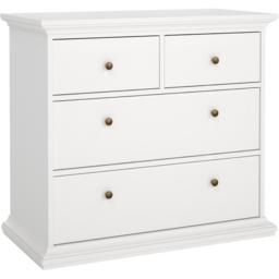 Florence Paris 4 Drawer White Chest of Drawers - Wilko - thumbnail 3