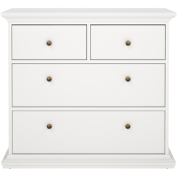 Florence Paris 4 Drawer White Chest of Drawers - Wilko - thumbnail 5
