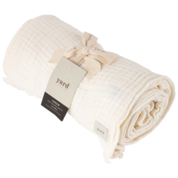 Yard Lark White Muslin Cotton Throw 130 x 180cm - Size: 180 x 130cm - Yard Living - Wilko - thumbnail 4