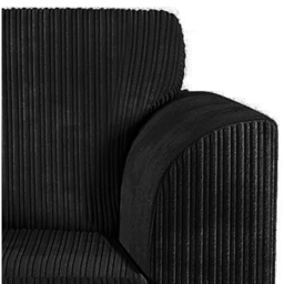 Luxor Single Seater Black Jumbo Cord Armchair - Wilko - thumbnail 5