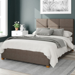 Aspire Caine Small Double Slate Malham Weave Ottoman Bed - Grey - Aspire Beds - Wilko