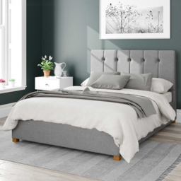 Aspire Hepburn King Size Grey Eire Linen Ottoman Bed - Aspire Beds - Wilko - thumbnail 1