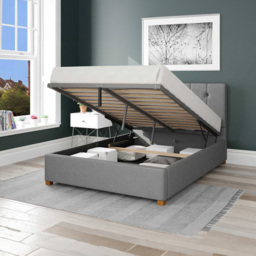Aspire Hepburn King Size Grey Eire Linen Ottoman Bed - Aspire Beds - Wilko - thumbnail 3