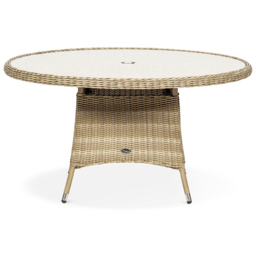 Royalcraft Wentworth Rattan 6 Seater Round Carver Dining Set - Cream - Wilko - thumbnail 7