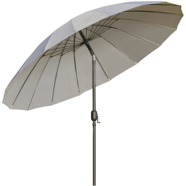 Outsunny Light Grey Crank and Tilt Umbrella Parasol 2.5m - Size: 3m - Wilko - image 1