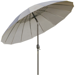 Outsunny Light Grey Crank and Tilt Umbrella Parasol 2.5m - Size: 3m - Wilko