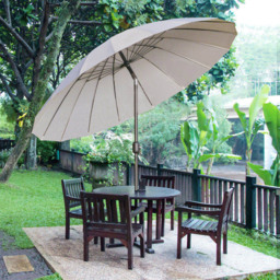 Outsunny Light Grey Crank and Tilt Umbrella Parasol 2.5m - Size: 3m - Wilko - thumbnail 3