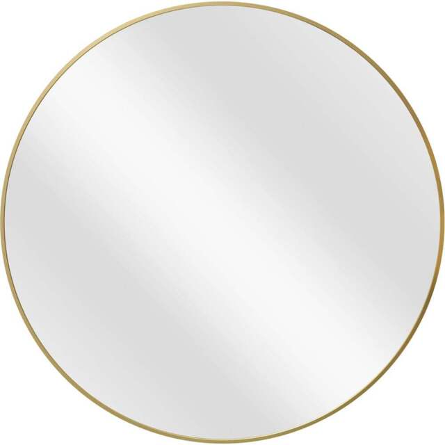 Metal Round Mirror Gold - Wilko - image 1
