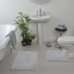 Allure Bath Fashions Dove Grey Microfibre Luxury Non-Slip Bath Mat 50 x 80cm - Wilko - thumbnail 3