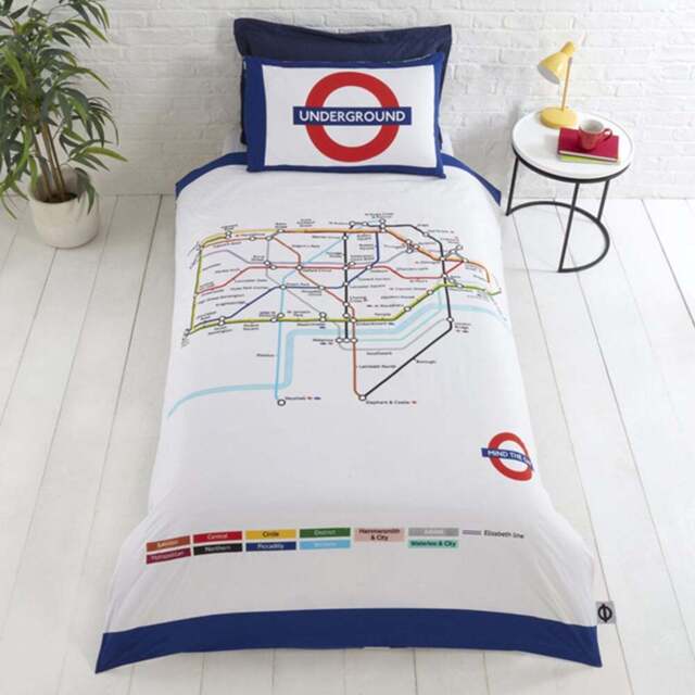 Rapport Home London Underground Single Multicolour Duvet Cover Set - Wilko - image 1