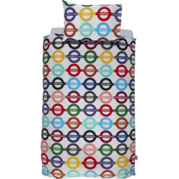 Rapport Home London Underground Single Multicolour Duvet Cover Set - Wilko - thumbnail 5