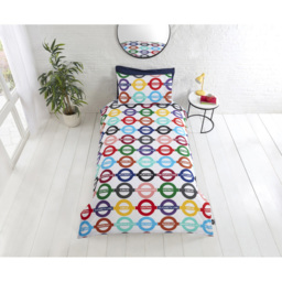 Rapport Home London Underground Single Multicolour Duvet Cover Set - Wilko - thumbnail 3