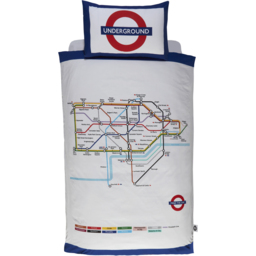 Rapport Home London Underground Single Multicolour Duvet Cover Set - Wilko - thumbnail 4