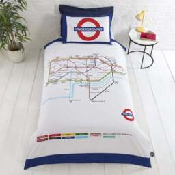 Rapport Home London Underground Single Multicolour Duvet Cover Set - Wilko