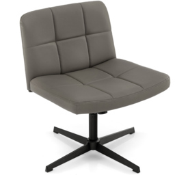 Costway Grey Cross Legged Office Chair - Size: 66 x 56 x 36cm - Wilko - thumbnail 3