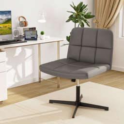 Costway Grey Cross Legged Office Chair - Size: 66 x 56 x 36cm - Wilko - thumbnail 4