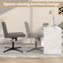 Costway Grey Cross Legged Office Chair - Size: 66 x 56 x 36cm - Wilko - thumbnail 7