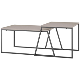 FWStyle Pal Mocha Grey Nesting Coffee Tables Set of 2 - Size: 45 x 121.5 x 55cm - Wilko - thumbnail 3