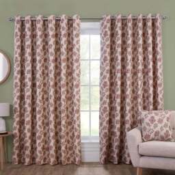 Regency Floral Jacquard Curtain Pink 168cm 183cm - Divante Finest - Wilko - thumbnail 6