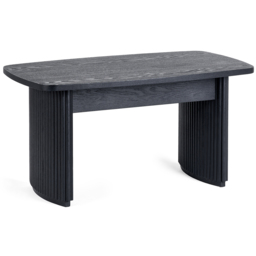 Julian Bowen Louis Black Fluted Compact Coffee Table - Size: 40 x 90 x 50cm - Wilko - thumbnail 3