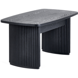 Julian Bowen Louis Black Fluted Compact Coffee Table - Size: 40 x 90 x 50cm - Wilko - thumbnail 5