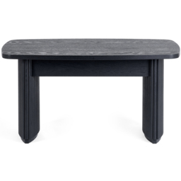 Julian Bowen Louis Black Fluted Compact Coffee Table - Size: 40 x 90 x 50cm - Wilko - thumbnail 4
