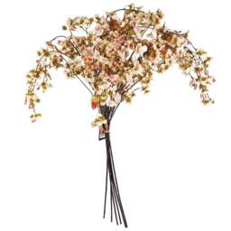 Leaf Natural Pink Trailing Cherry Single Stem Artificial Flower 6 Pack - Size: 110 x 25 x 25cm - Wilko - thumbnail 1