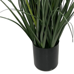 Leaf Grass with Flower Detail Artificial Plant in Pot 3ft - Size: 95 x 50 x 50cm - Green - Wilko - thumbnail 5