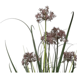 Leaf Grass with Flower Detail Artificial Plant in Pot 3ft - Size: 95 x 50 x 50cm - Green - Wilko - thumbnail 4