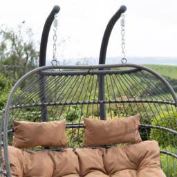 Artemis Home Burford 2 Seater Brown Swing Chair - Wilko - thumbnail 4