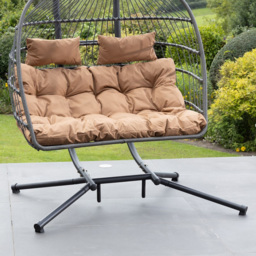 Artemis Home Burford 2 Seater Brown Swing Chair - Wilko - thumbnail 5