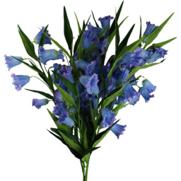 Leaf Blue Trumpet Artificial Stem 100cm 6 Pack - Size: 100 x 25 x 25cm - Wilko - thumbnail 3