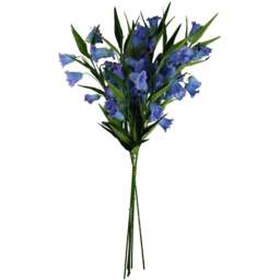 Leaf Blue Trumpet Artificial Stem 100cm 6 Pack - Size: 100 x 25 x 25cm - Wilko