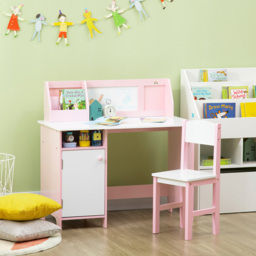 Playful Haven 2 Piece Kids Desk and Chair Set Pink - Size: 90 x 45 x 85cm - Wilko - thumbnail 4
