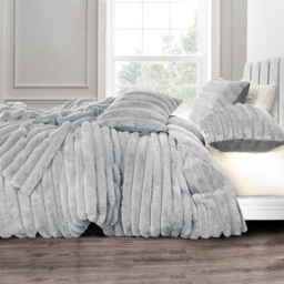 Velosso Single Silver Jumbo Cord Duvet Set - Wilko